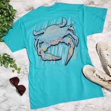 Load image into Gallery viewer, Ribbon Blue Crab Tee
